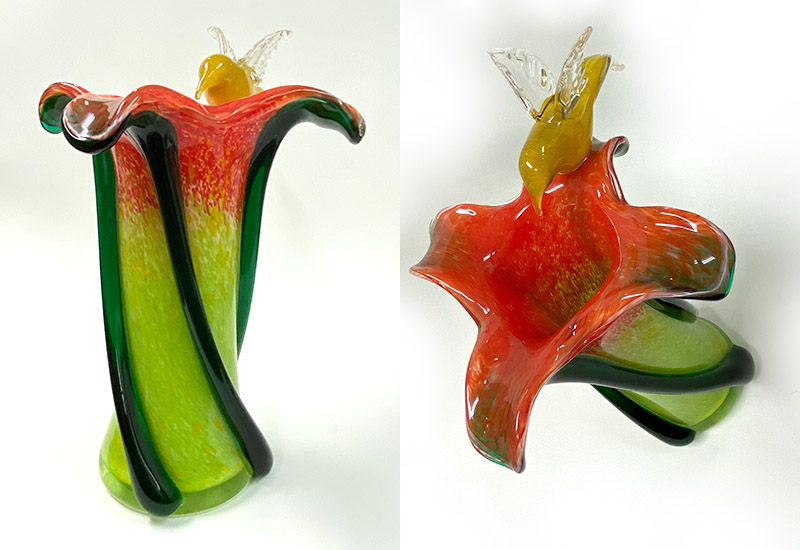 春池玻璃 花月系列-紅彩 花瓶花器